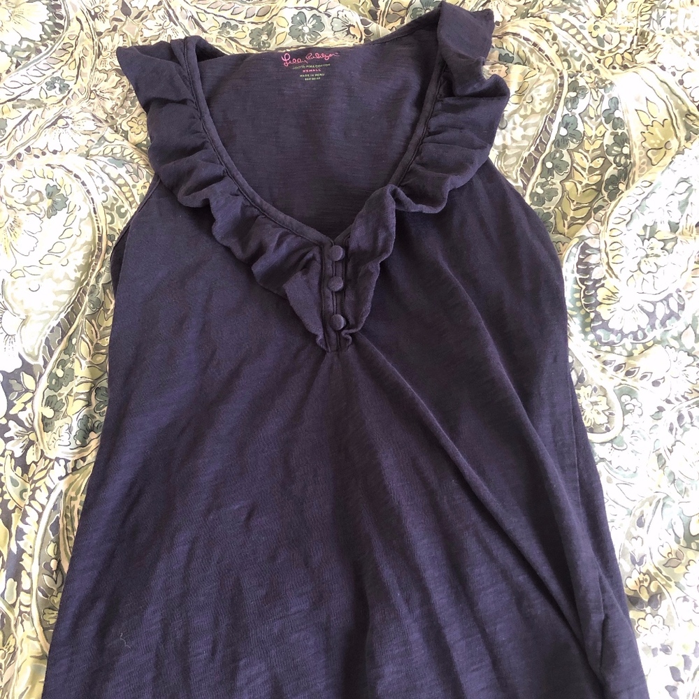 Lilly Pulitzer ruffle tank, size xs
